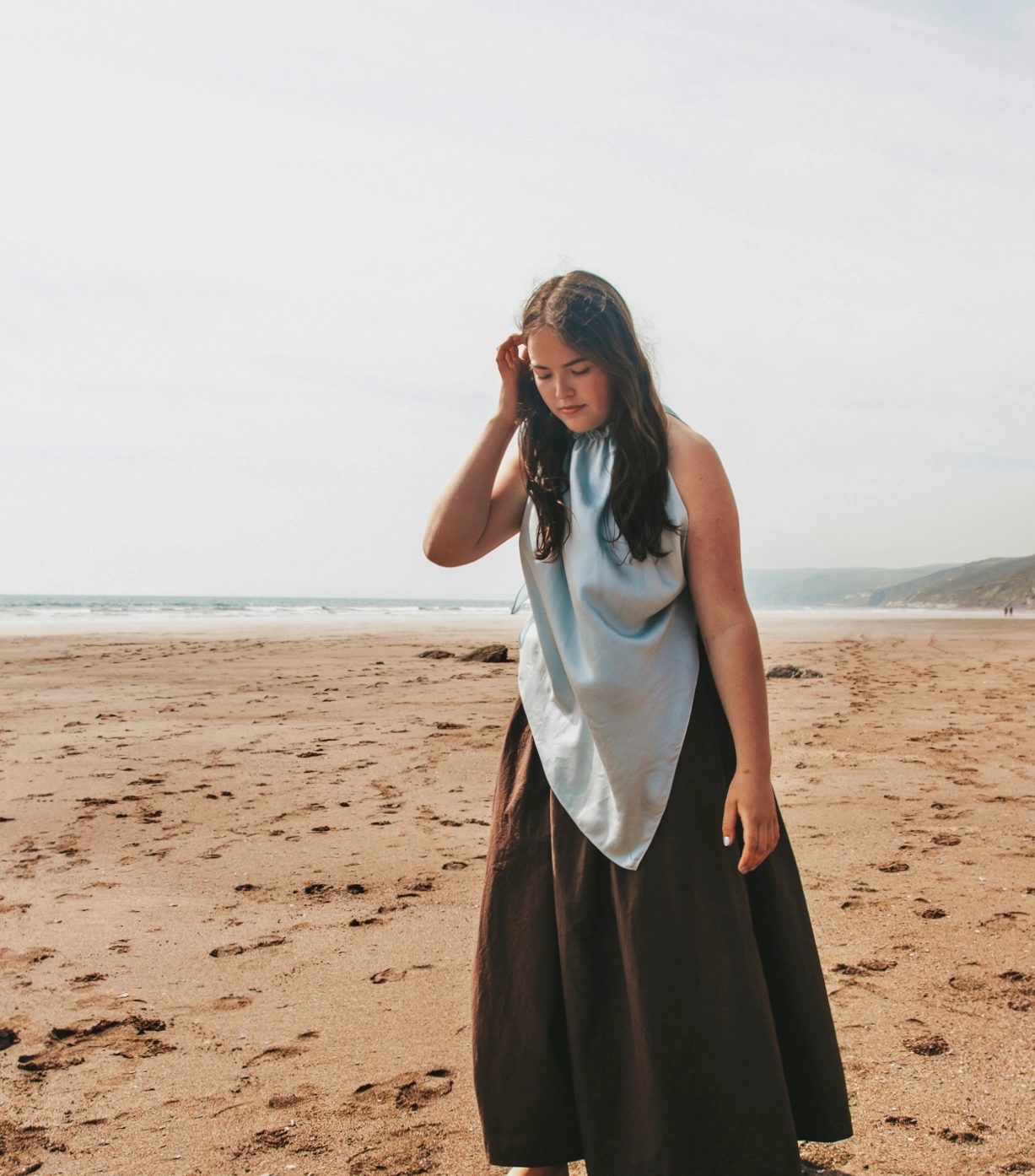 Fashion model in soft natural light